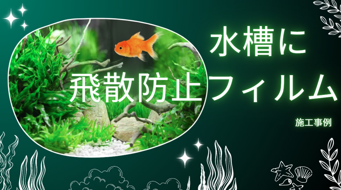 水槽に飛散防止フィルムを施工依頼　埼玉県熊谷市【施工事例】